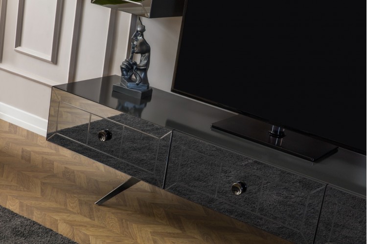 Lexus Tv Ünitesi (Alt Blok+Üst Blok (2)+Raf) (Antrasit Gri)