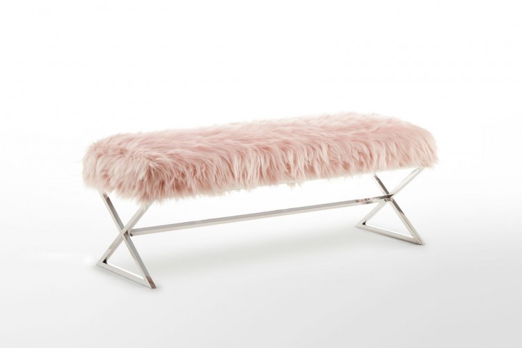 Luxury Bench (Peluş-Pembe)